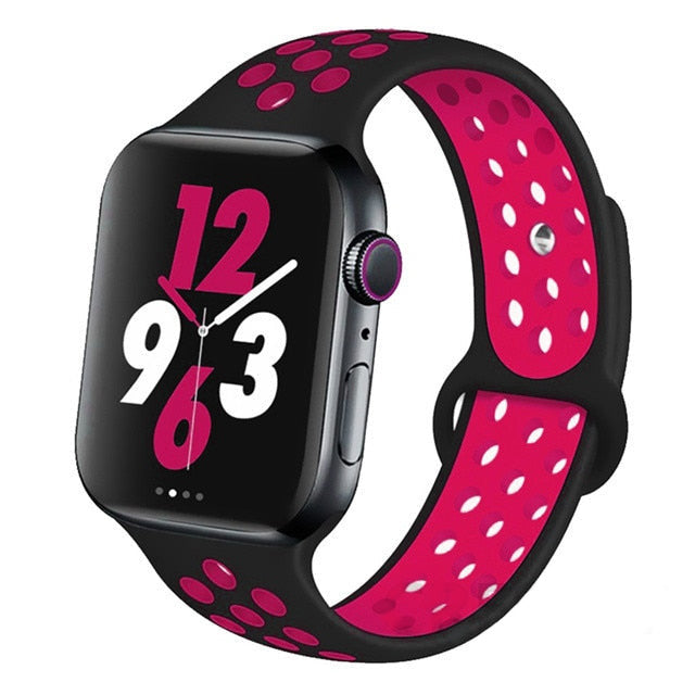 Premium Silikonarmband für Apple Watch 10/9/8/7/6/5/4/3/2/1 & Ultra 2/1, SE: 2024, 2023, 2022, 2021, 2020, 2019, 2018, 2017