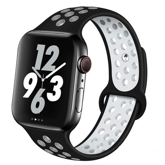 Premium Silikonarmband für Apple Watch 10/9/8/7/6/5/4/3/2/1 & Ultra 2/1, SE: 2024, 2023, 2022, 2021, 2020, 2019, 2018, 2017