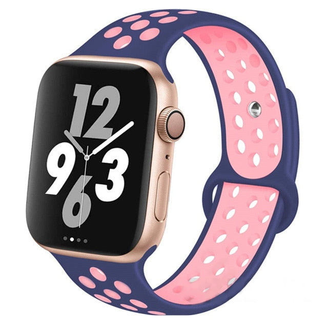 Premium Silikonarmband für Apple Watch 10/9/8/7/6/5/4/3/2/1 & Ultra 2/1, SE: 2024, 2023, 2022, 2021, 2020, 2019, 2018, 2017