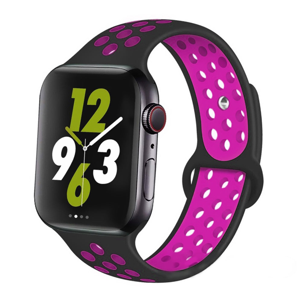 Premium Silikonarmband für Apple Watch 10/9/8/7/6/5/4/3/2/1 & Ultra 2/1, SE: 2024, 2023, 2022, 2021, 2020, 2019, 2018, 2017