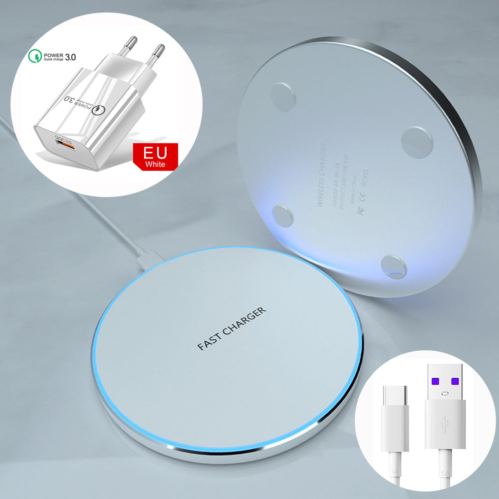 Chargeur sans fil 30W charge rapide pour Apple iPhone 15 14 13 12 11 Pro Max Plus Mini, AirPods Pro, iOS, Android, Samsung | Chargeur premium pour smartphone