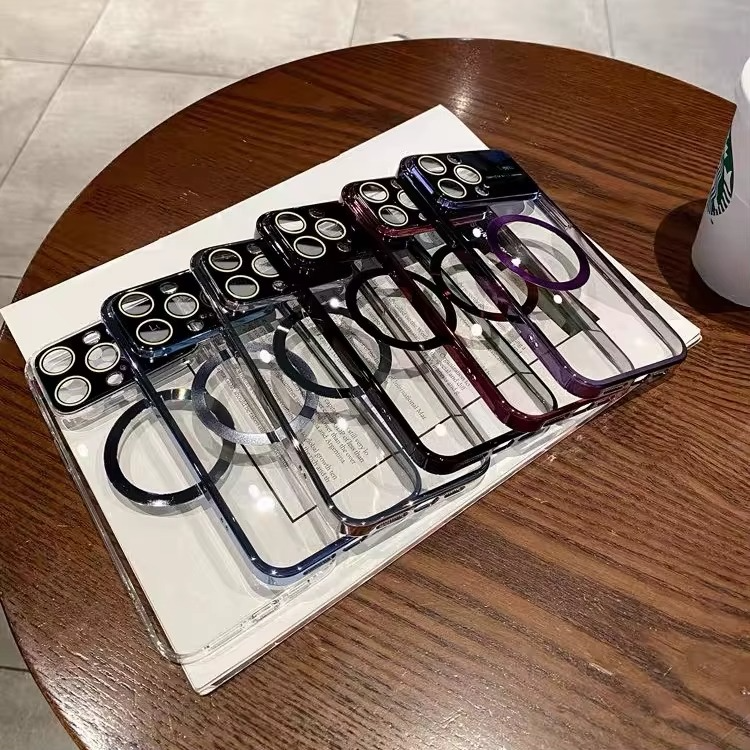 Étui iPhone Elite Slim Armor | Transparent et mat, ultra-mince, technologie antichoc avancée, protection de l'appareil photo, charge rapide et revêtement magnétique