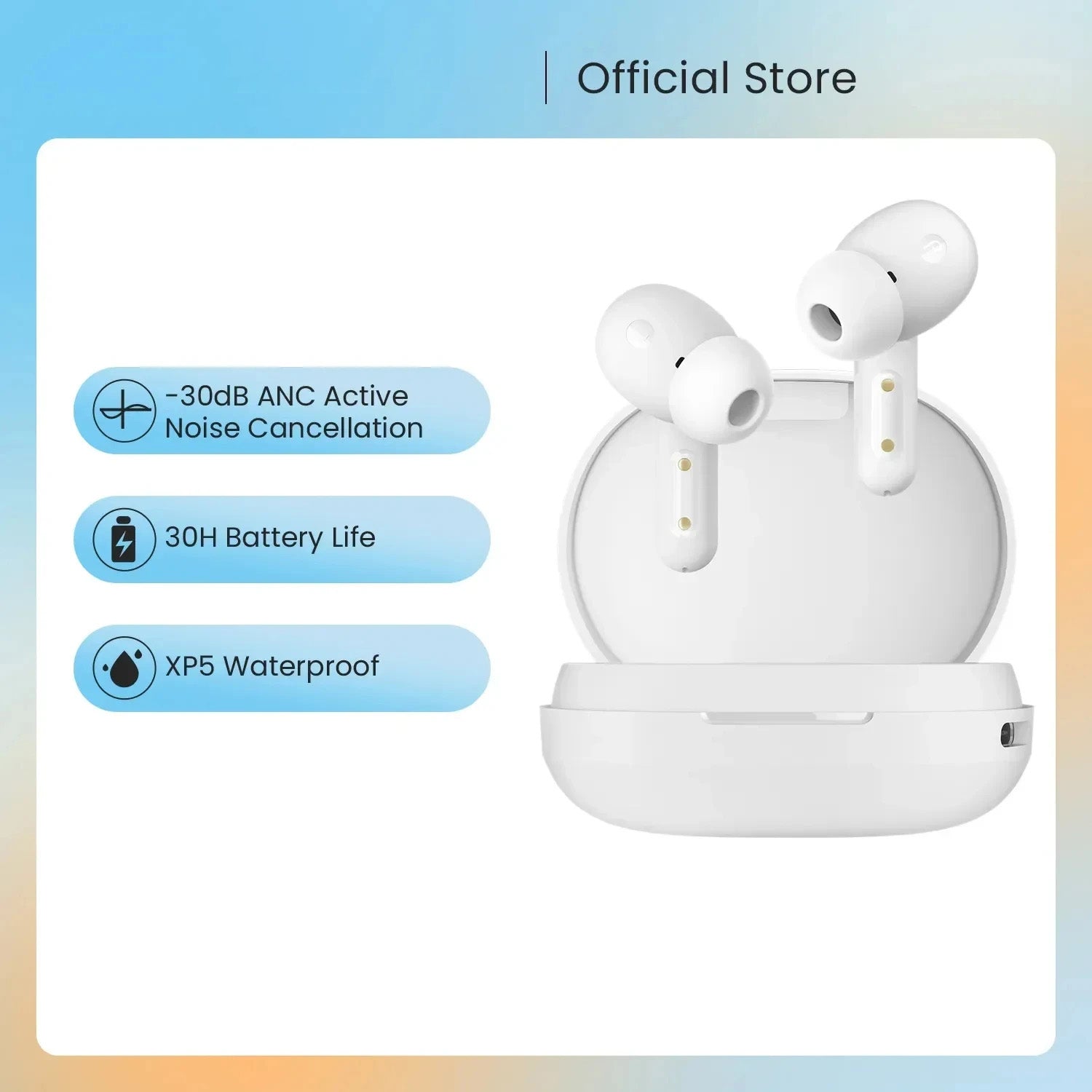 Hochwertige ANC Drahtlose Kopfhörer: 40dB Geräuschunterdrückung, Bluetooth 5.2, 6 Mic ENC HD-Anruf, TWS Ohrhörer, Transparenzmodus