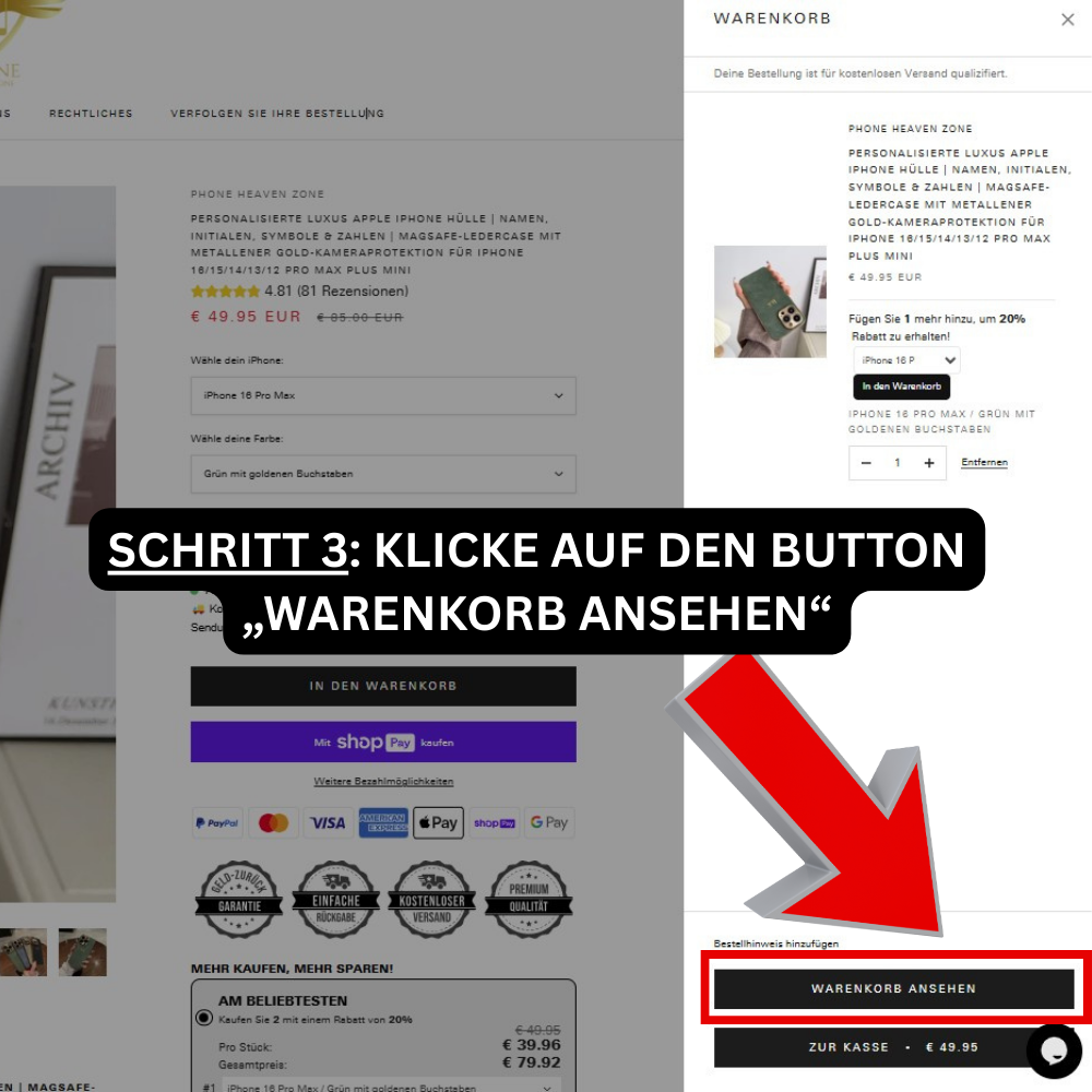 Étui Apple iPhone de luxe personnalisé | Noms, initiales, symboles et chiffres | Étui en cuir MagSafe avec protection d'appareil photo en or métallisé pour iPhone 13, 14, 15, Pro, Max, Plus