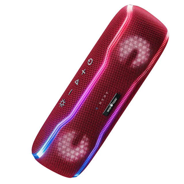 Premium Outdoor-Lautsprecher: Tragbar, IPX7 Wasserdicht, 25W, Buntes Licht, BT 5.3 Stereo-Soundbox | Kompatibel mit Apple