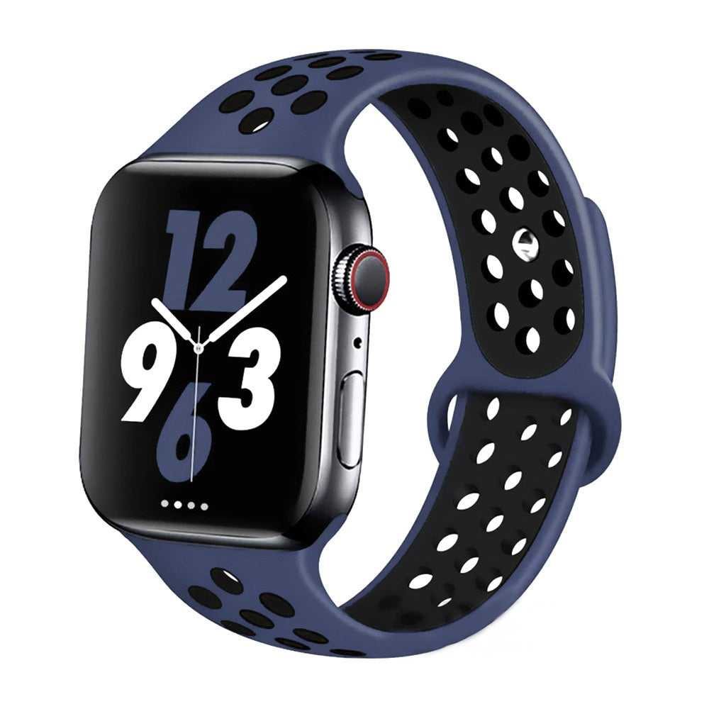 Premium Silikonarmband für Apple Watch 10/9/8/7/6/5/4/3/2/1 & Ultra 2/1, SE: 2024, 2023, 2022, 2021, 2020, 2019, 2018, 2017