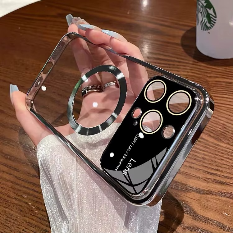 Étui iPhone Elite Slim Armor | Transparent et mat, ultra-mince, technologie antichoc avancée, protection de l'appareil photo, charge rapide et revêtement magnétique