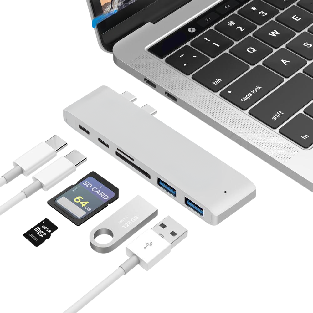 Hub USB-C haut de gamme avec adaptateur HDMI 4K et Thunderbolt 3 : Hub USB 3.1 Type-C vers 3.0 - Connectivité avancée pour MacBook Air/Pro avec puces M1, M2, M3