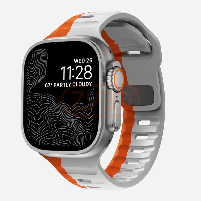 Premium Weiches Silikonarmband für Apple Watch | Elegant, Langlebig & Perfektes Sportarmband für jede Größe (49mm-38mm)