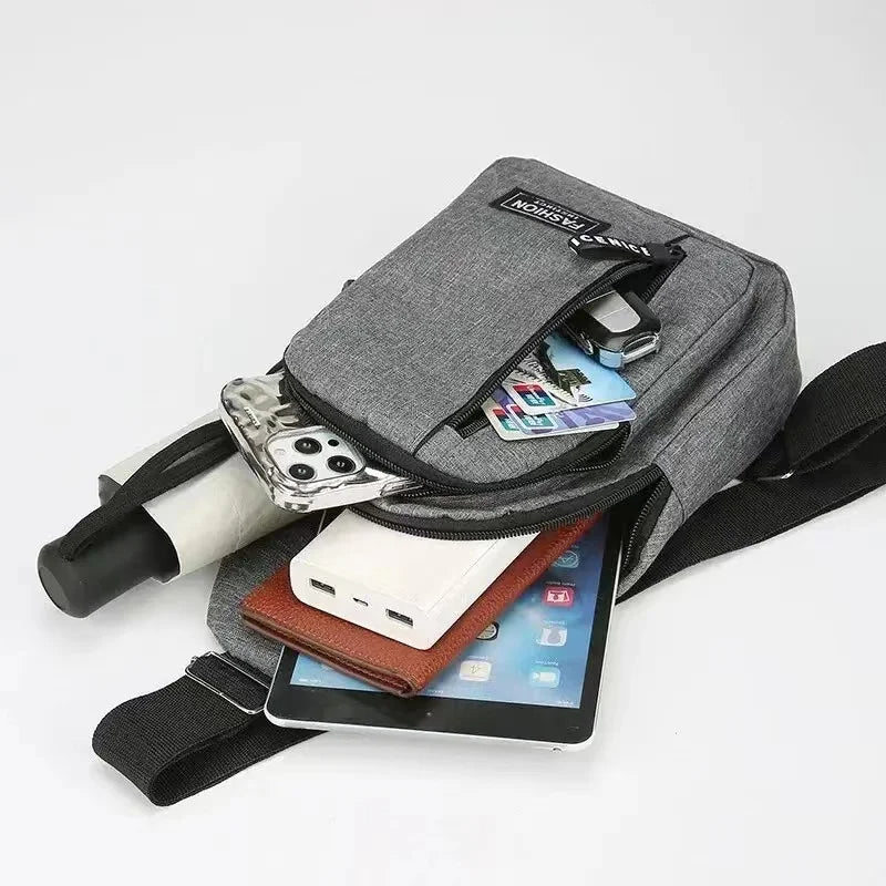 Hochwertige Neue Multifunktions-Brusttasche 2024: Herrenmode Trend aus Oxford Stoff, koreanischer Stil, Lässig und Wasserdicht - Phone Heaven Zone