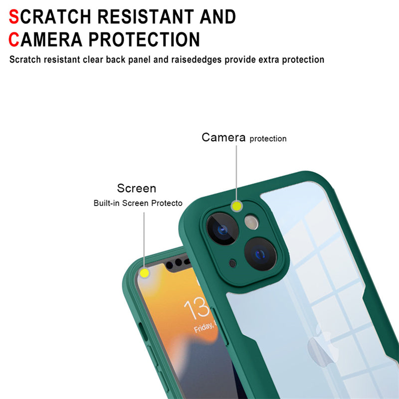 Hochwertige Transparente 360 Grad Silikon-Schutz iPhone Hülle mit MagSafe | Rundumschutz und Kameralinsenschutz für Apple iPhone 17/17 Air, 16/16e, 15, 14, 13 Pro Max Plus Cover | Panzertasche und Stoßstangenabdeckung | Hochwertige Handyhülle
