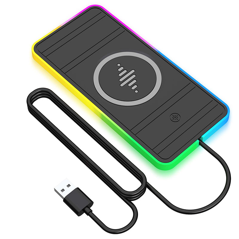 Station d'accueil pour station de charge rapide en silicone Premium 20 W pour voiture | Chargeur sans fil avec coussinet antidérapant et station de charge rapide sans fil pour Apple iPhone 15/14/13/12 Pro Max Plus Mini, AirPods, Android, Samsung