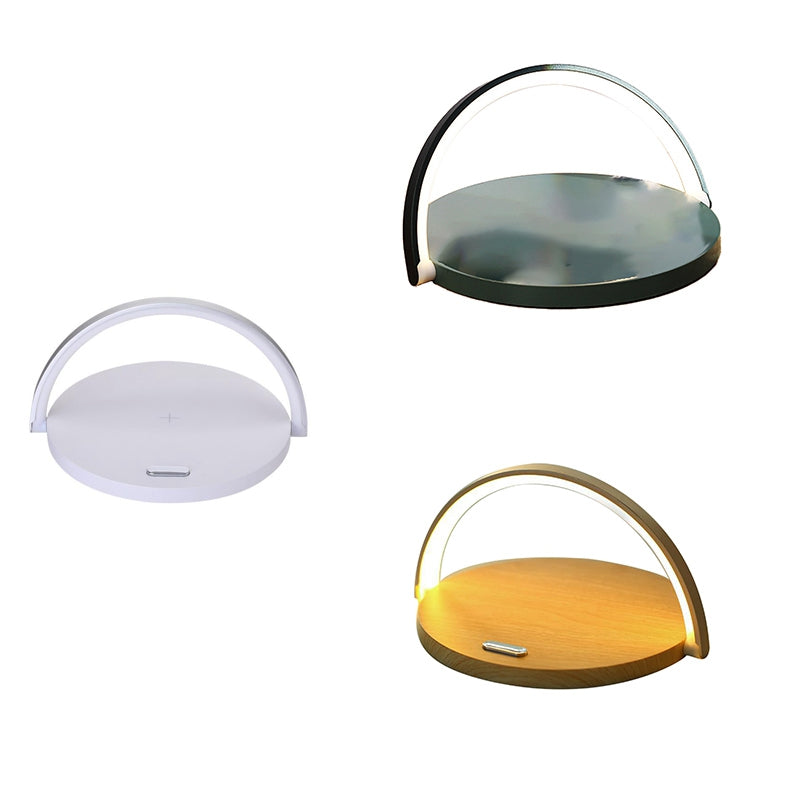 Chargeur de lampe de bureau de nuit LED haut de gamme et station de charge rapide 10 W | Station d'accueil de chargement rapide sans fil pour Apple iPhone 15/14/13/12/11 Pro Max Plus Mini, AirPods, Samsung, iOS et Android