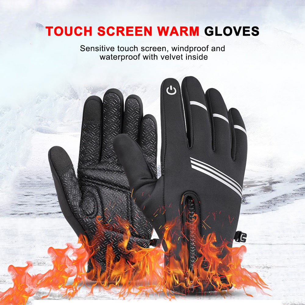 Hochwertige warme 3M-Laufhandschuhe für Radfahren, Touchscreen, Motorrad, Outdoor, Roller, winddicht, Sport, Reiten