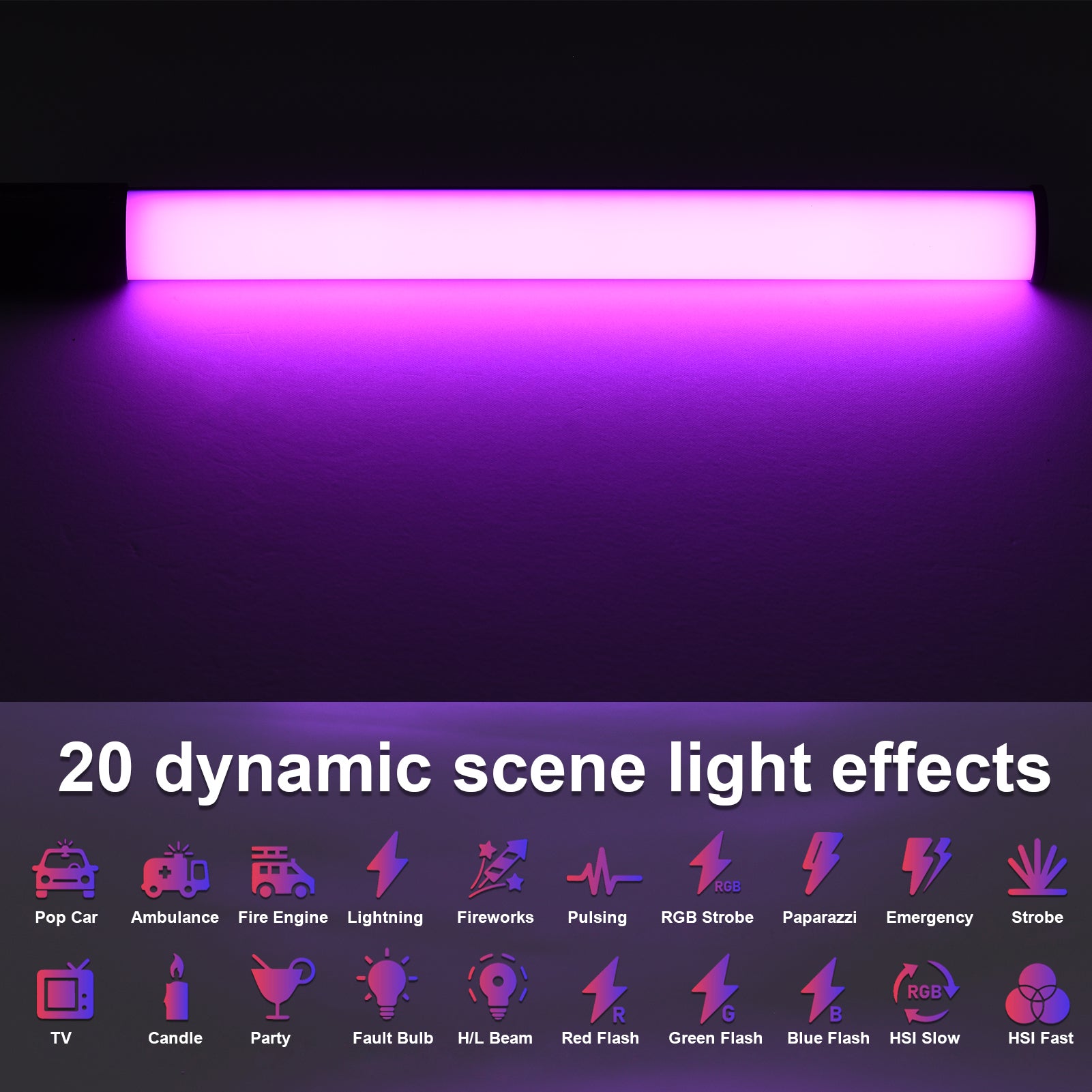 Premium VL119 Handheld RGB LED Lichtstab, 19,68 Zoll, Buntes Stick-Licht, CRI 95+, 2500K-9000K, Für Foto- & Videografie,