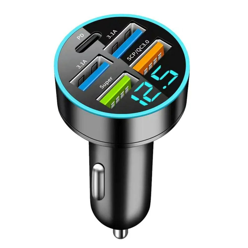 Transmetteur FM Bluetooth 5.2 haut de gamme, chargeur USB pour voiture, adaptateur FM/Aux, amplificateur de basses, station de recharge USB pour voiture à 3 ports