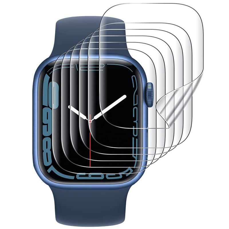 Displayschutzfolie für Apple Watch 44mm 40mm 45mm 41mm 38mm 42mm iWatch 6 SE 5 4 | Hochwertige HD Glasfolie, Schutzfilm