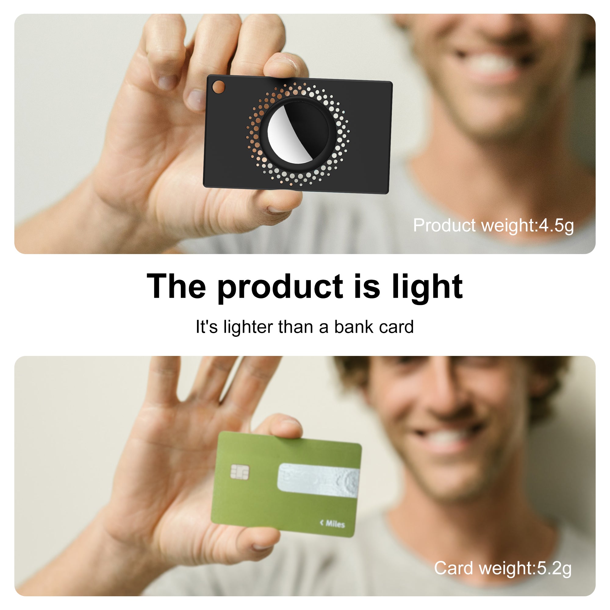 Premium Apple AirTag Brieftaschenhalter & Hülle, 2er Pack: Dünner AirTag Brieftaschenclip, Case für Apple Airtags, GPS-Tracker