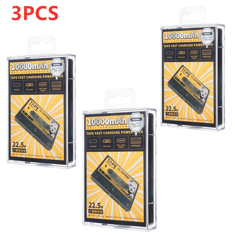 Banque d'alimentation Premium 10 000 mAh 22,5 W Design rétro | Chargement ultra rapide – Source d'alimentation portable pour Apple iPhone 15 14 13 12 11 Pro Max Plus Mini, iOS, Android, Samsung, Xiaomi