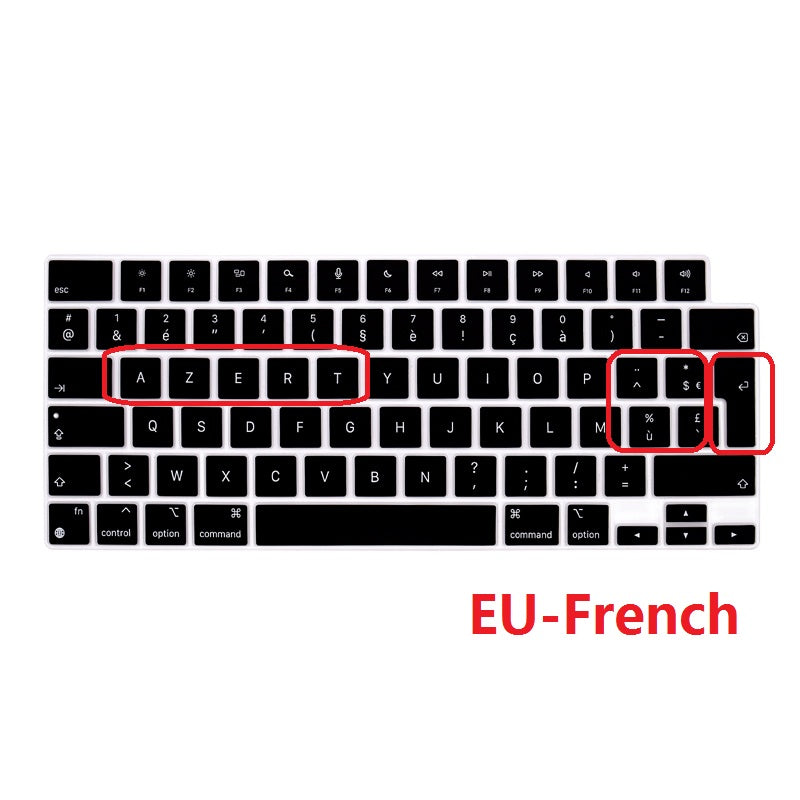 Protecteur de clavier premium pour MacBook Pro/Air (2005-2022) M1/M2, 13/15/16/12 pouces : modèles A2681, A2442, A2779, A2780, A2338 | Housse de clavier de haute qualité