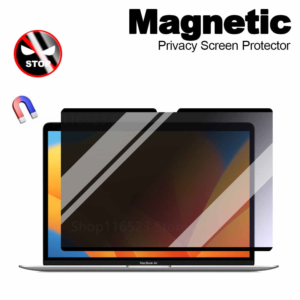 Filtre de confidentialité magnétique haut de gamme pour MacBook Air 13 15 M1 M2 et Pro 14 16 12 | Protecteur d'écran anti-espion et anti-éblouissant | Protecteur d'écran de confidentialité - Protège la vie privée