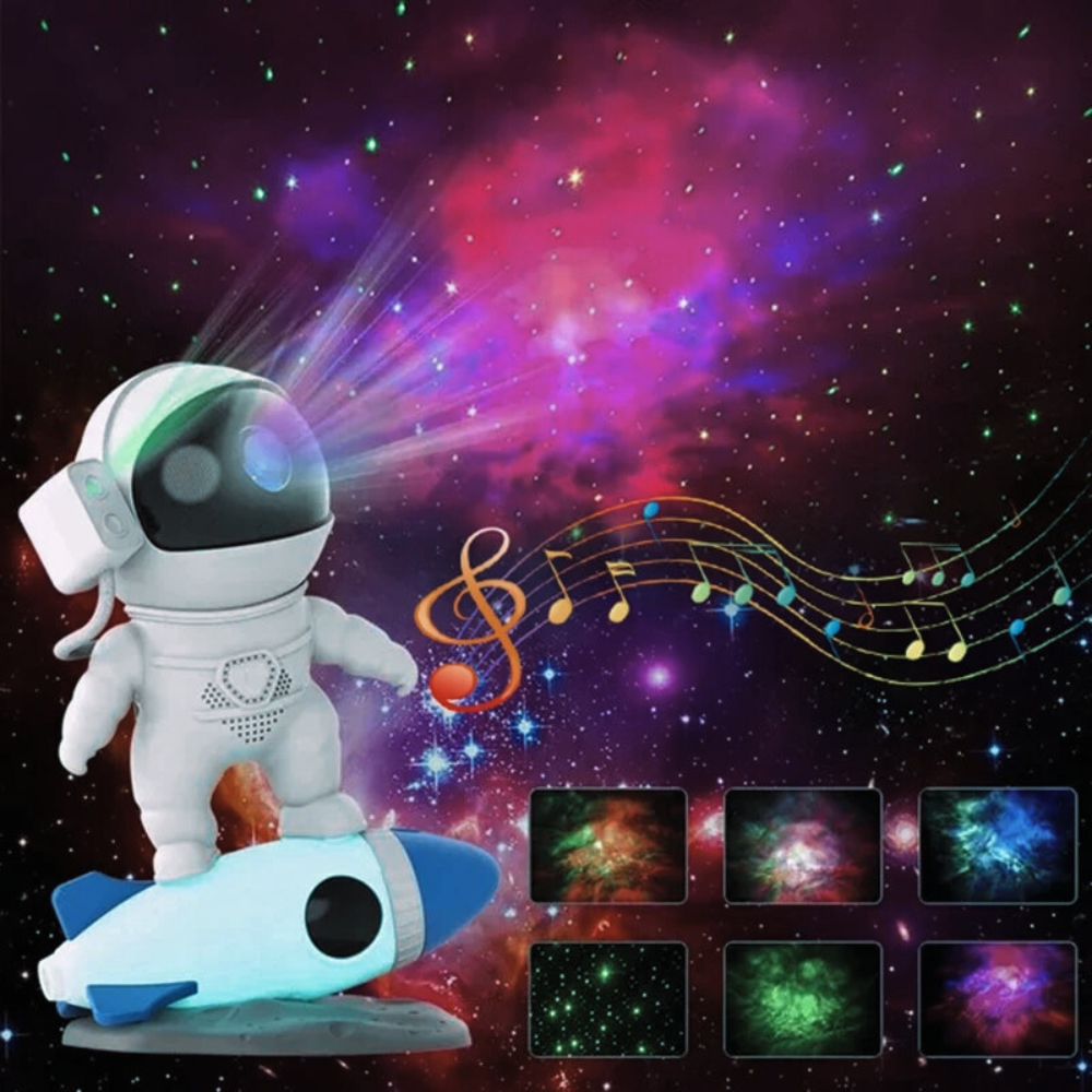 Haut-parleur Bluetooth astronaute haut de gamme avec réveil intelligent : radio FM, veilleuse électronique, horloge de table | Compatible avec iOS/Android, Apple iPhone 15/14/13/12/11 Pro Max Plus Mini, Samsung, iPad, tablette, ordinateur portable, PC