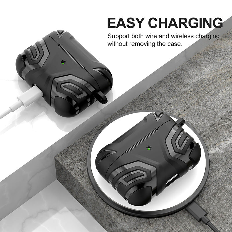 Étui de protection antichoc premium pour AirPods Pro 2 (2022) et AirPods 3 : étui de haute qualité pour écouteurs Bluetooth sans fil Apple | Étui pour casque robuste