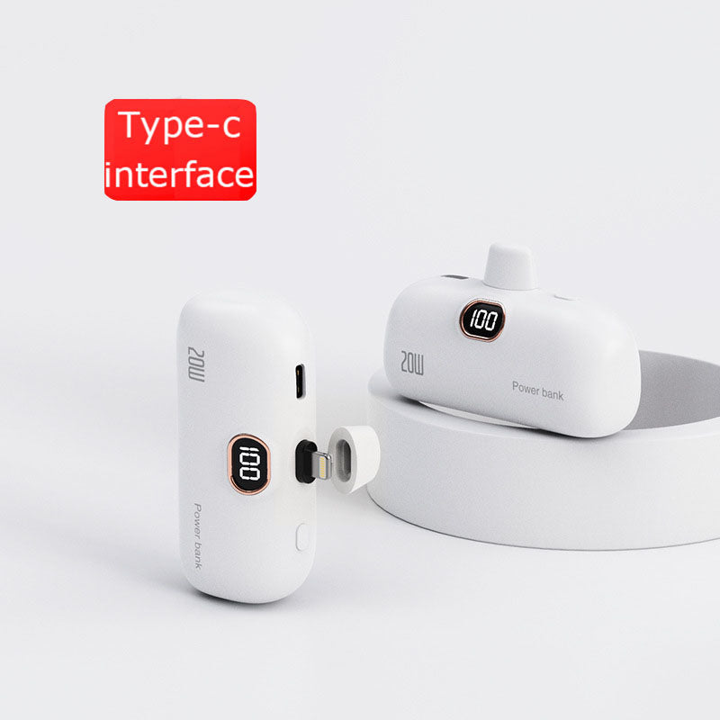 Premium Mini Power Bank 5000mAh - Chargeur QC PD Charge rapide pour Apple iPhone 15, 14, 13, 12, 11 Pro Max Plus Mini | Batterie externe, chargeur portable pour iOS, iPhone, Android et Samsung