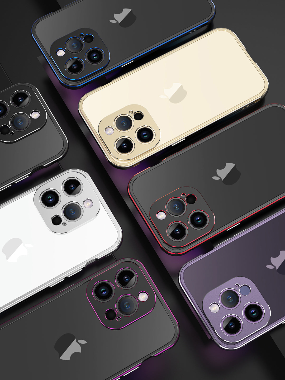 Aluminum Bumper & Metal Lens Frame Case Shockproof Cover for iPhone Models, Durable and Stylish Protection with Sleek Design