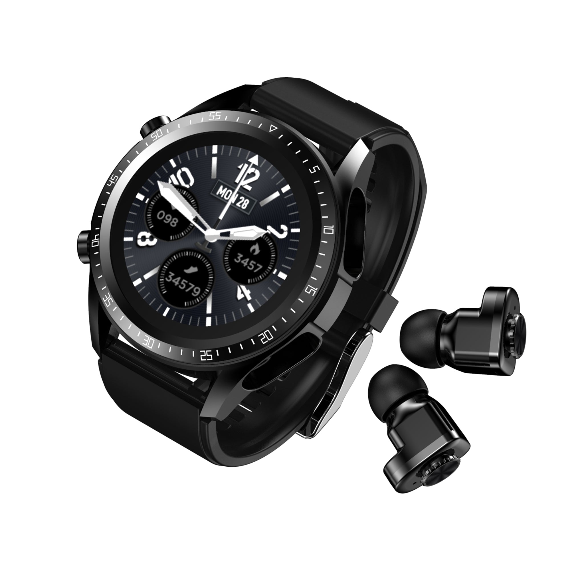 Premium Neue Smartwatch 400mAh Outdoor mit Kompass, Positionsbestimmung | NFC-Zugangskontrolle, IP68 Wasserdicht, Fitness