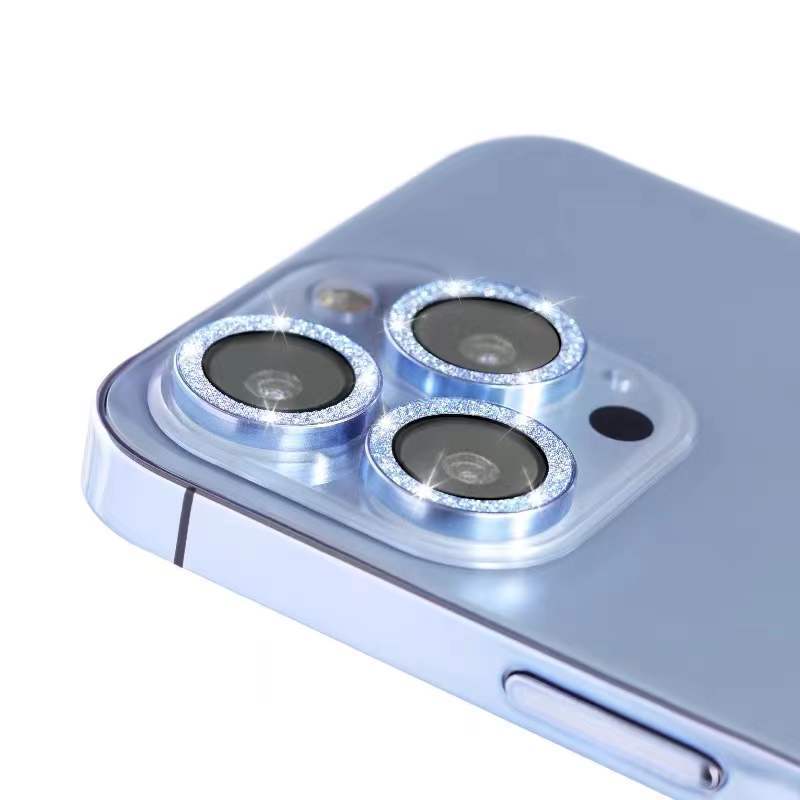 Verre de protection pour objectif d'appareil photo, anneau métallique pour Apple iPhone | Protection de lentille longue durée de haute qualité contre les rayures et la poussière