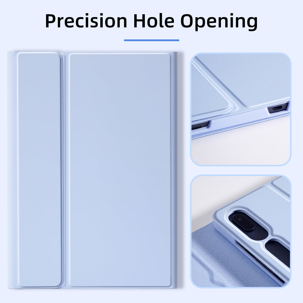 Hochwertige Hülle für Samsung Galaxy Tab S8 x700/x706, S7, S6 Lite, A7, A8: Drahtlose Maus und Tastatur, Robustes Gehäuse