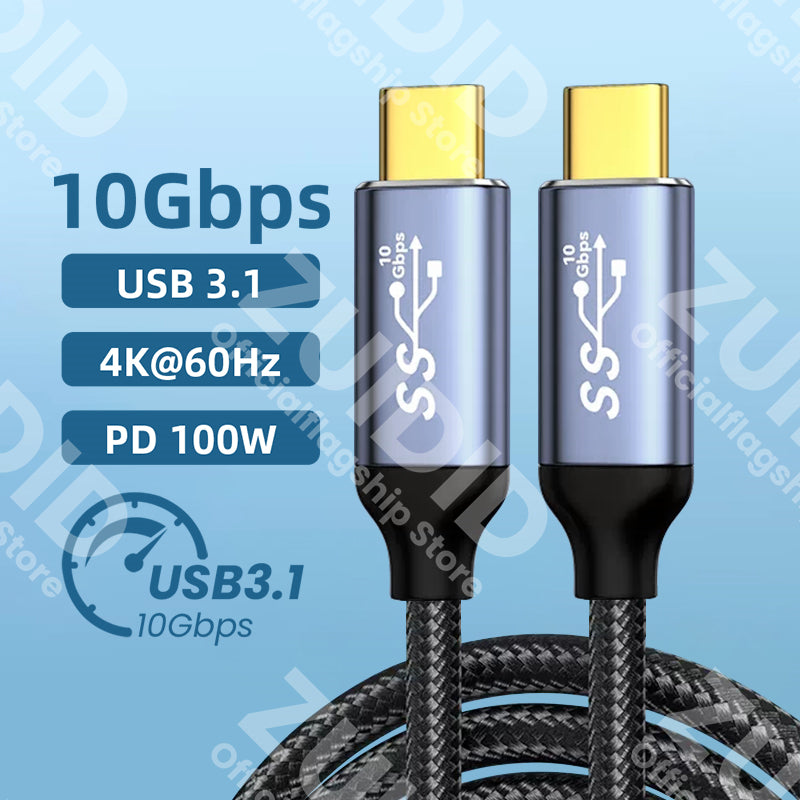 Câble USB type-c vers USB C Essager Premium 100W/5A PD fil de chargeur de charge rapide pour MacBook Xiaomi Samsung, câble USBC type-c de 2M