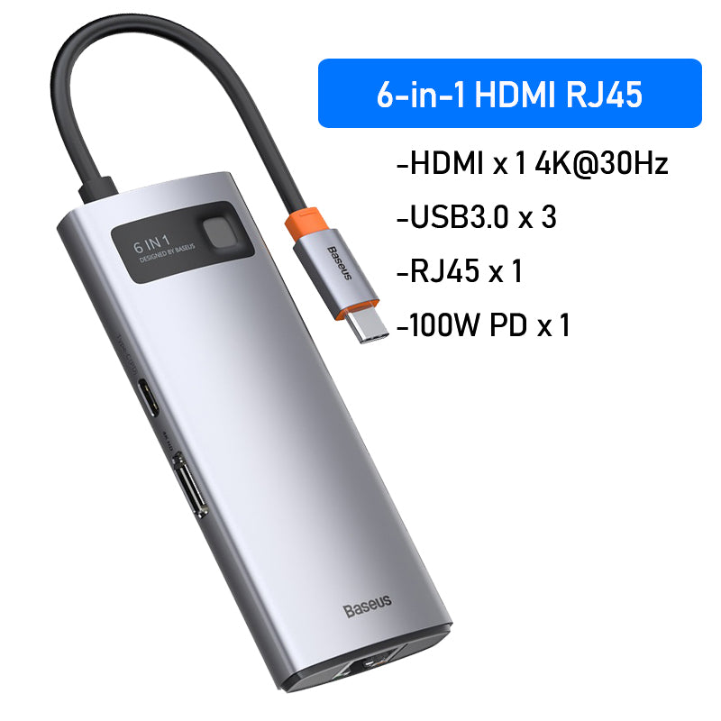 Premium USB C Hub 10Gbps: Typ-C zu HDMI, USB-Adapter, Ethernet-Port, Docking Station für MacBook Air, USB-Splitter – Kompatibel und Leistungsstark - Phone Heaven Zone