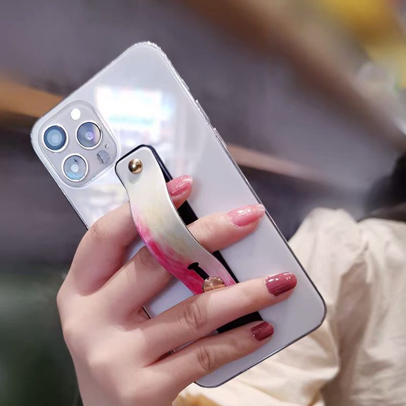 Étui Apple iPhone couleur bonbon transparent haut de gamme | Dragonne Support de téléphone Étui Apple iPhone en silicone souple transparent