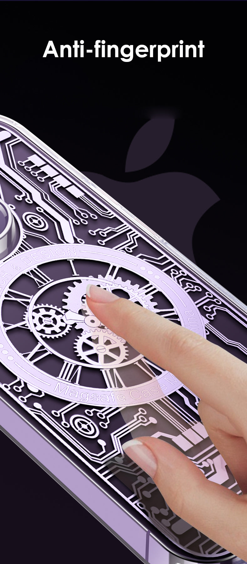 Premium Abdeckung, Kohlefaser Transparente Magnet-Hülle iPhone 12/13/14/15 Pro Max - Mechanische Textur, Telefonabdeckung,