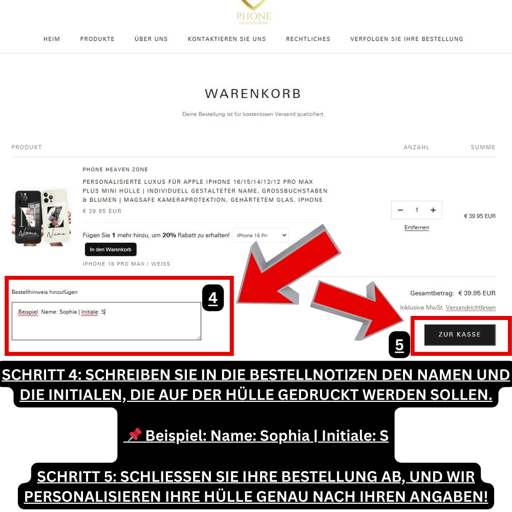 Étui Apple iPhone de luxe personnalisé | Nom conçu sur mesure, lettres majuscules et fleurs | Protection de caméra MagSafe, verre trempé, iPhone 13 14 15 Pro Max Plus