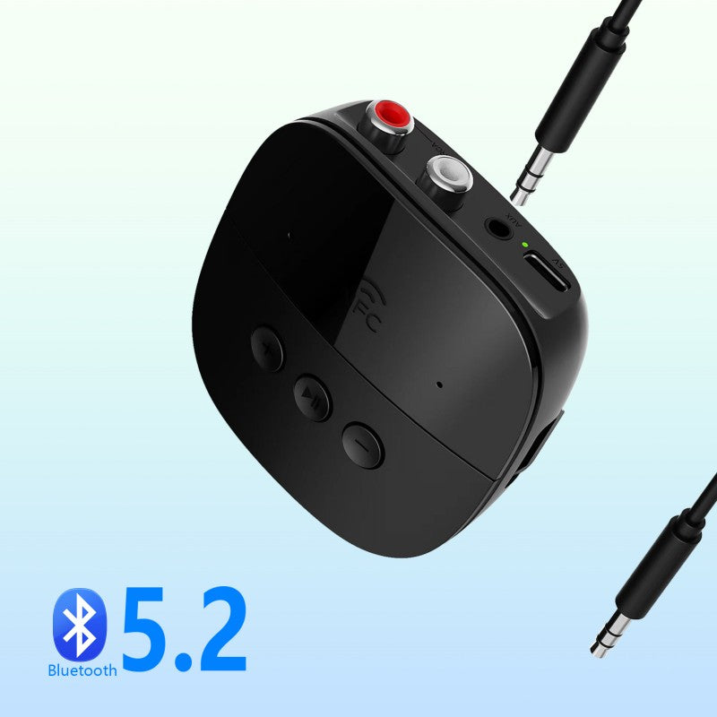 Premium Bluetooth 5.2 Audioempfänger: RCA, 3,5mm AUX, USB, NFC, Drahtlos-Adapter mit Mikrofon | U-Disk, TF-Karte für Smartphone, Laptop, Tablet, PC, Apple iPhone, iPad, MacBook, iOS, Android, Samsung, Lautsprecher, Verstärker