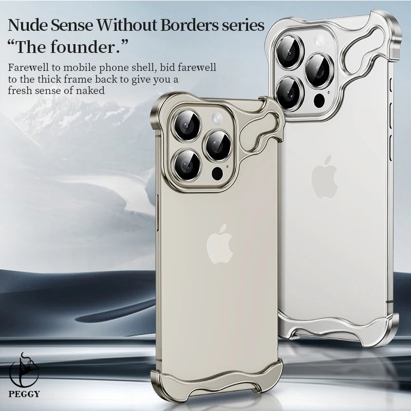 Coque iPhone premium ultra-fine magnétique sans bord en alliage d’aluminium mat, antichoc, protection intégrale & lentille caméra | Compatible MagSafe pour iPhone 16/15/14/13/12 Pro Max, Pro, Plus, e, Mini