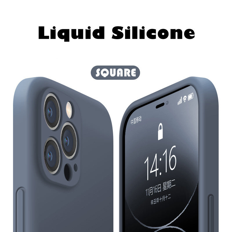 Étui carré en silicone liquide pour Apple iPhone | Protection premium antichoc, magnétique, Magsafe et pour appareil photo