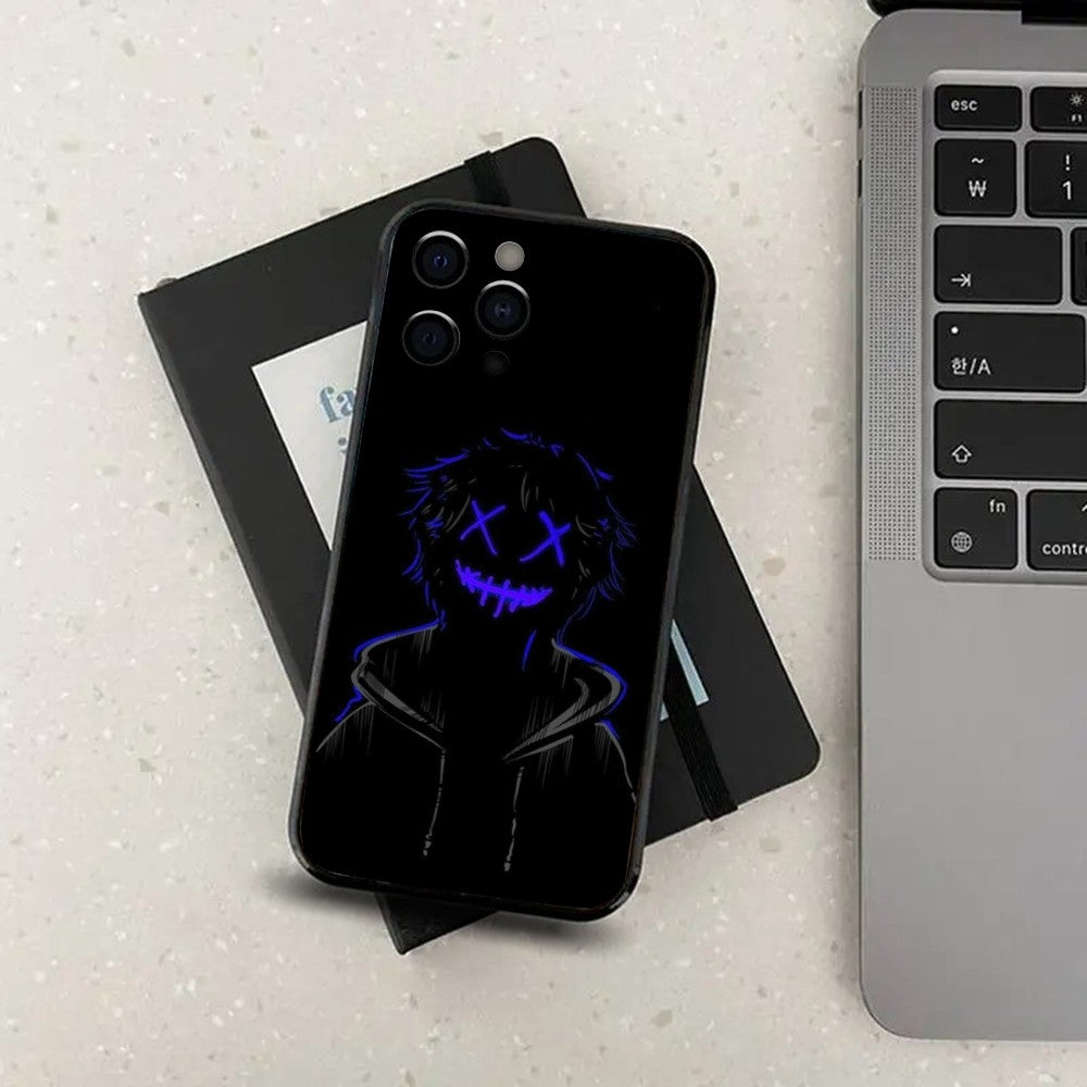 Coque iPhone Premium Rugged Devil Bad Boy Design | Étui MagSafe avec protection complète et protection d'objectif d'appareil photo pour Apple iPhone 15/14/13/12 Pro Max, Plus, Mini Cover | Coque de téléphone antichoc avec poche blindée et pare-chocs