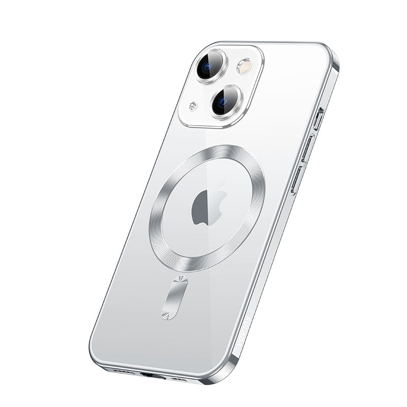 Luxus Ultra-Dünne iPhone Hülle mit MagSafe: 360° Vollschutz aus Metall und Glas, Magnetische Adsorption | Stoßfest mit Glasobjektiv-Kameraschutz, Panzer-Schutzhülle | Stilvolle Handyhülle Apple iPhone 17/17 Air, 16/16e, 15, 14, 13 Pro Max, Pro, Plus Cover