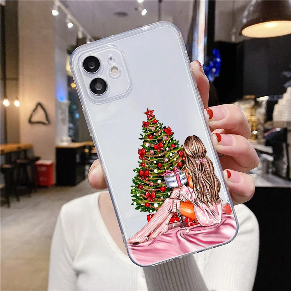 Coque iPhone de conception de fille à la mode de luxe | Étui MagSafe avec protection complète et protection d'objectif d'appareil photo pour Apple iPhone 15/14/13/12 Pro Max, Plus, Mini Cover | Coque de téléphone antichoc avec poche blindée et pare-chocs