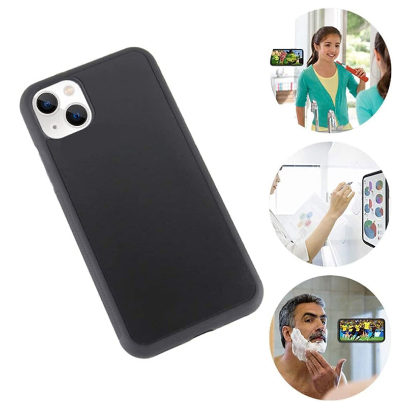 Étui Apple iPhone anti-gravité | Adsorption de surface, fonction de nano-aspiration magique, cadre en TPU souple, silicone + PC, étanche, résistant aux chocs et protection de l'appareil photo.
