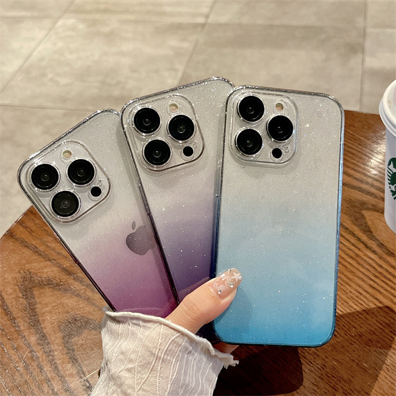 Étui antichoc transparent de luxe Bling Glitter pour Apple iPhone | Élégant et protecteur
