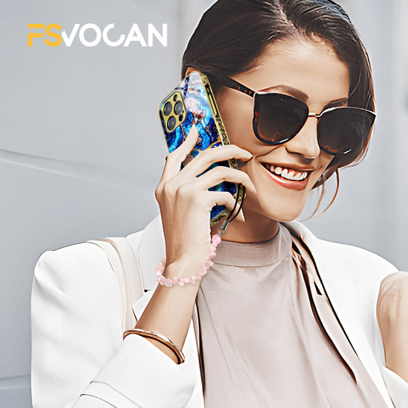 Luxus Schwarzer Marmor iPhone Hülle mit goldenem Rand: Kamera Schutz, Langlebige Abdeckung, MagSafe-kompatibel Apple iPhone 17/17 Air, 16/16e, 15, 14, 13 Pro Max Plus Cover: 3D-Textur, verbesserten Griff | Rundumschutz Kameralinsenschutz Panzertasche