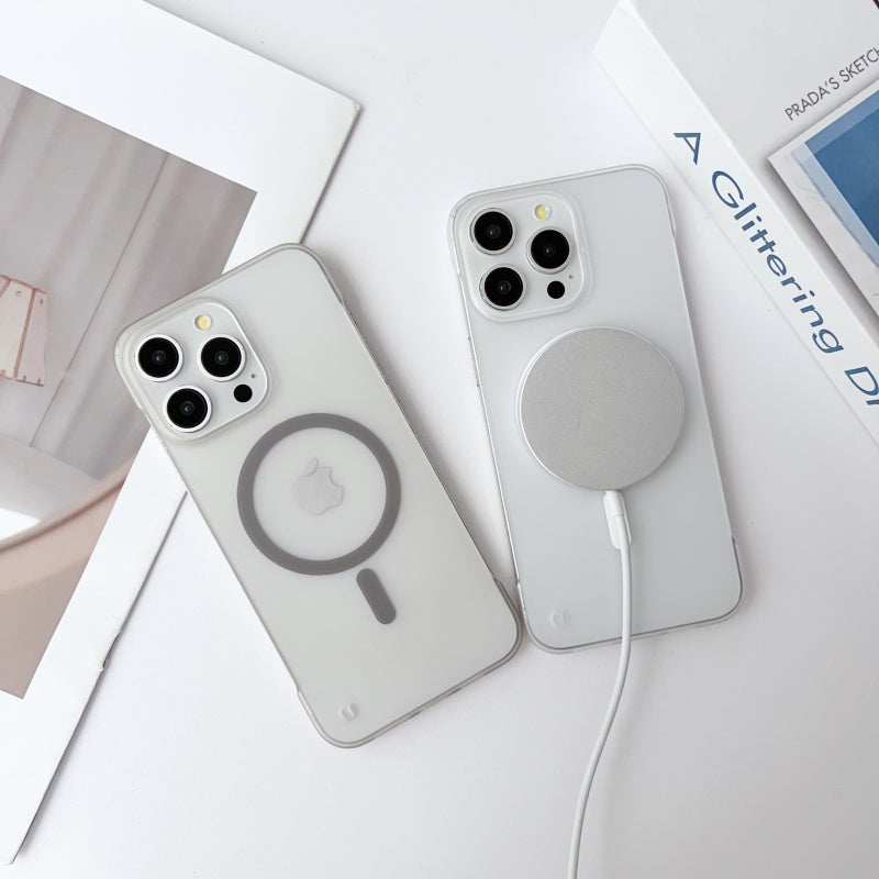 Coque Apple iPhone transparente magnétique ultra fine | Étui de protection résistant à l'eau transparent et sans bordure, résistant aux chocs, de qualité supérieure, avec Magsafe