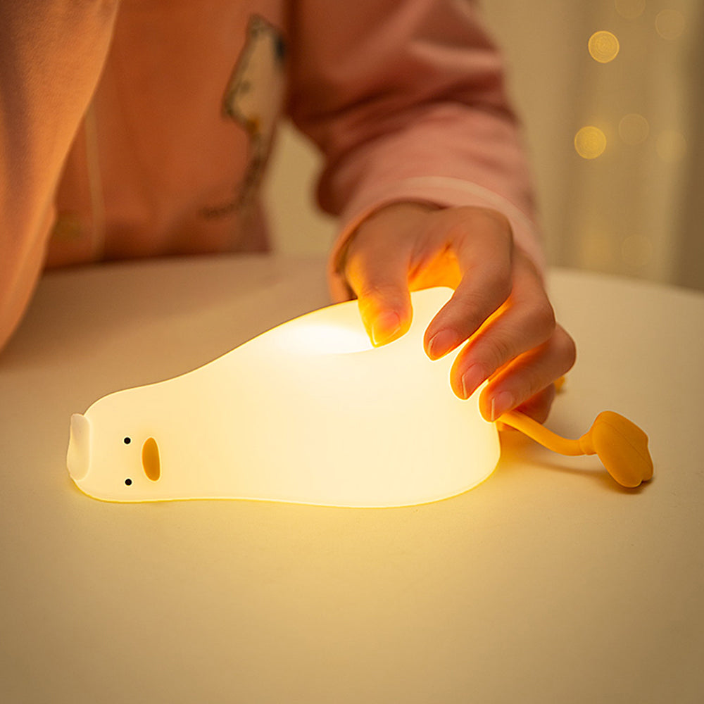 Veilleuses Canard Premium : Lampe USB Rechargeable pour Chambre d'Enfant - Canards en Silicone de Dessin Animé - Cadeau d'Anniversaire et Décoration de Chambre | Édition limitée