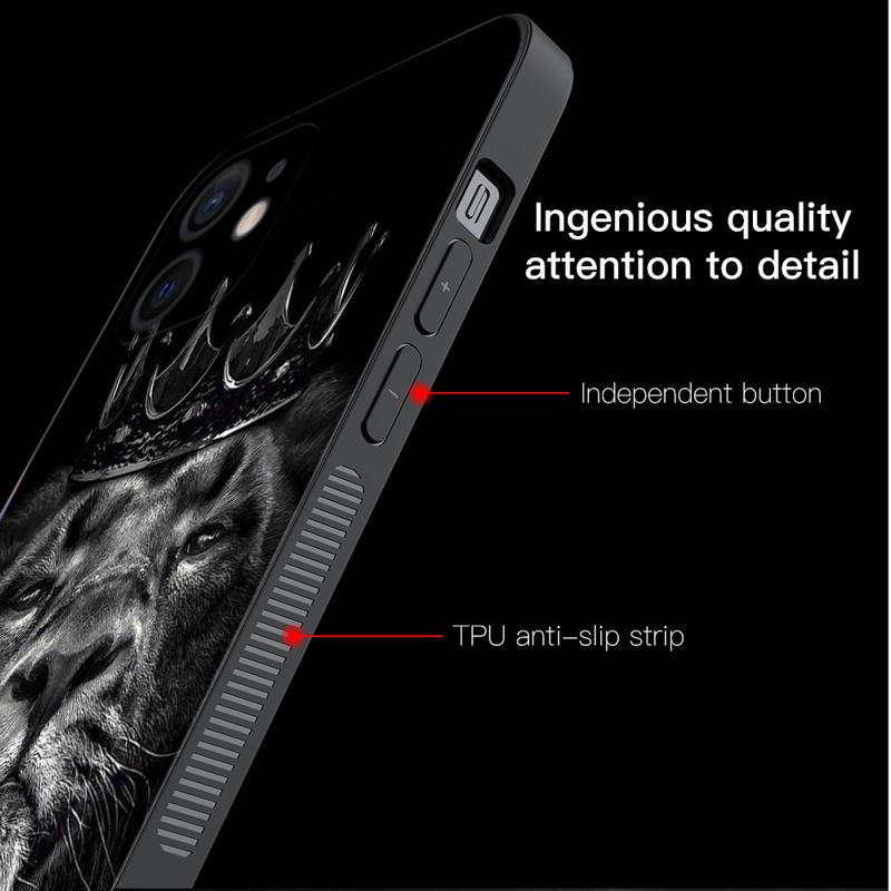 Hochwertige iPhone-Hülle mit Tierdesigns: Wolf, Hund, Katze, Vogel, Löwe, Tiger | MagSafe-kompatibles Case mit Kameralinsenschutz | Premium Hardcase für Apple iPhone 17/17 Air, 16/16e, 15, 14, 13 Pro Max Plus Cover | Stoßsichere Handyhülle & Panzertasche