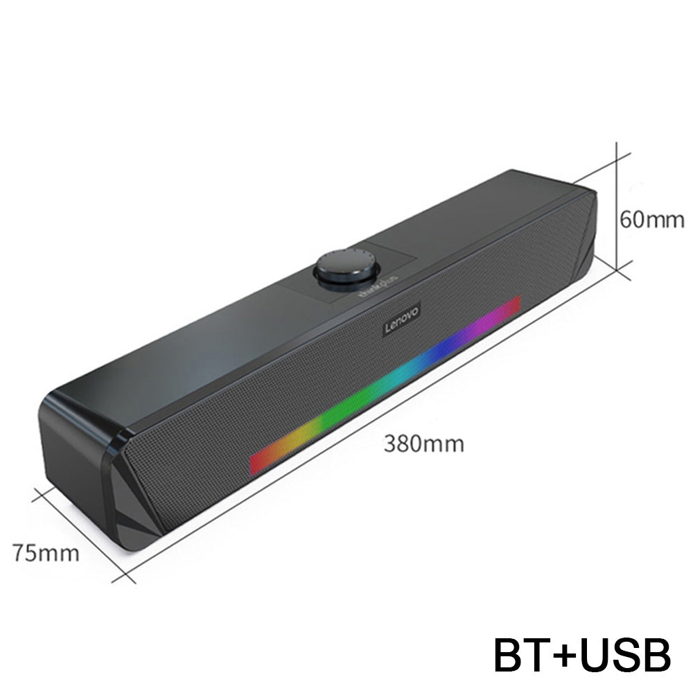 Haut-parleur original haut de gamme avec câble et Bluetooth 5.0 pour ordinateurs de bureau, ordinateurs portables et MacBook Barre de son surround home cinéma avec caisson de basses